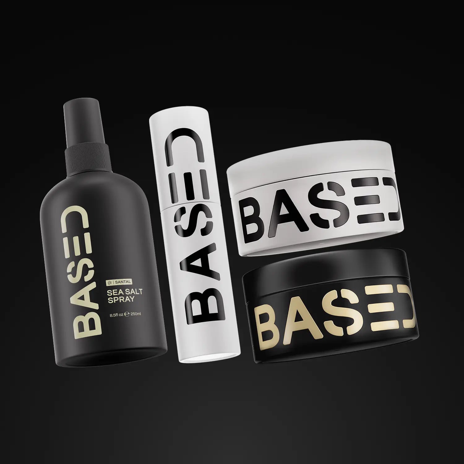 BASED Hair Clay - Strong Hold Matte Finish 3Oz Jar Shea Butter Beeswax Essential Clays